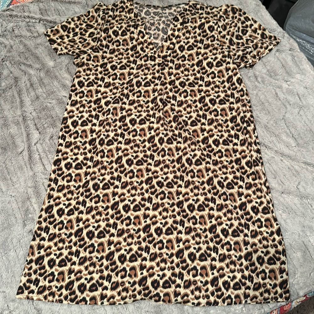 Leopard tunic style dress